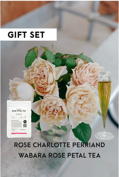 ギフトセット】ROSE CHARLOTTE PERRIAND 5本と花びら茶セット – WABARA online store